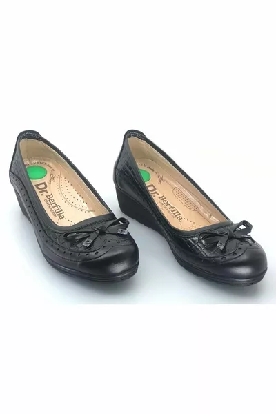 Berfilla Dr.Recommended % Leder Mutter Damen Ballerinas SCHWARZ
