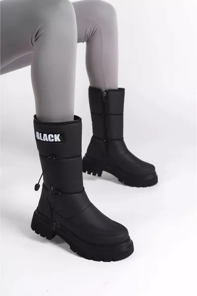 Elastico Cerniera Impermeabile Paracadute Tessuto Donne Stivali Da Neve
