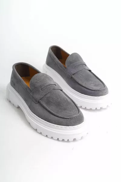 -gr الرجال جلد طبيعي حزام التفاصيل رمادي المتسكع