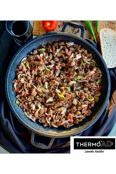 مقلاة جرانيتية لصنع الجوزلمة (الخبز البازلما) بقطر  سم رمادية