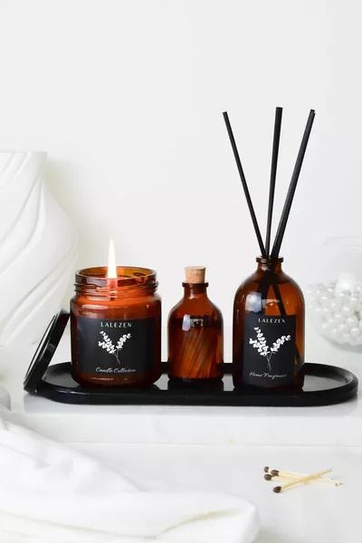 Lange Zwarte Standaard JAPANSE KERSENBLOESSEM GEUR & KAARS & WEDERSET