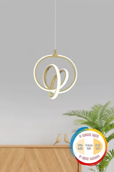 ثريا فالينس المفردة القديمة بثلاثة ألوان مع ضوء LED للطاقة لغرفة المعيشة والمطبخ والغرفة والردهة