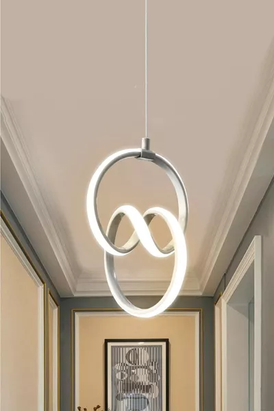 Modern Pendant Silver Frame White Light LED Chandelier, 1 Year Warranty LED Chandelier