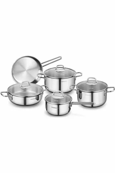 Set di Pentole Perla 9 Pezzi 