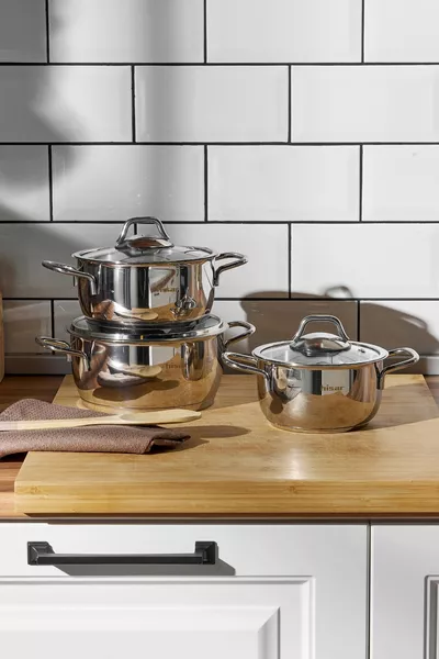 Teos Induction-Based 6-Piece Mini Steel Cookware Set