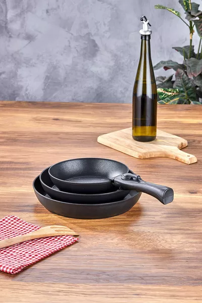 Easy Connect 3-delige Afneembare Pan Set / Ergonomische Afneembare Handgreep