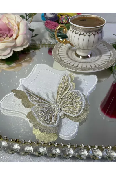 Serviette pour café, serviette de présentation pour café, serviette de présentation sur plateau, serviette de service pour café, 1 pièce