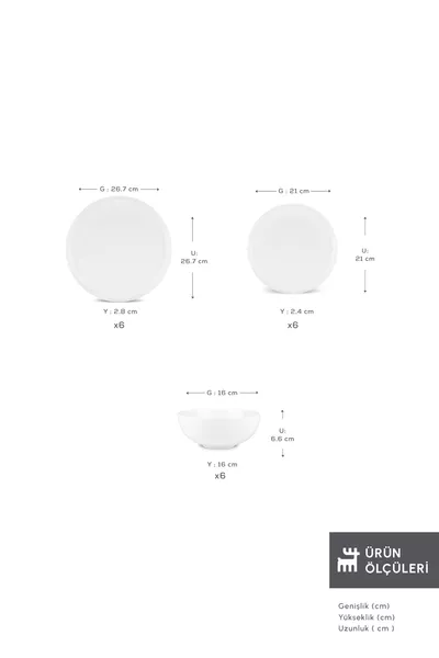 Столовый набор Stream Bone Remi на 6 персон,  предметов