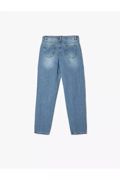 Jeans da ragazzo con elastico regolabile in cotone