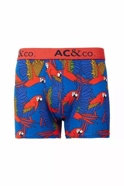 الرجال الأزرق الداكن بلاط القطن مرنة منقوشة بوكسر حزمة من 3