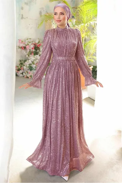 WOMEN'S POWDER (K.POWDER) SEQUINED EVENING DRESS T 