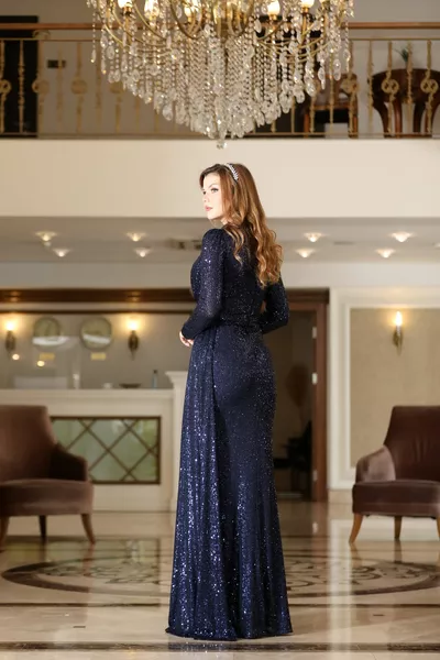 Hijab Abendkleid Paillettenkleid