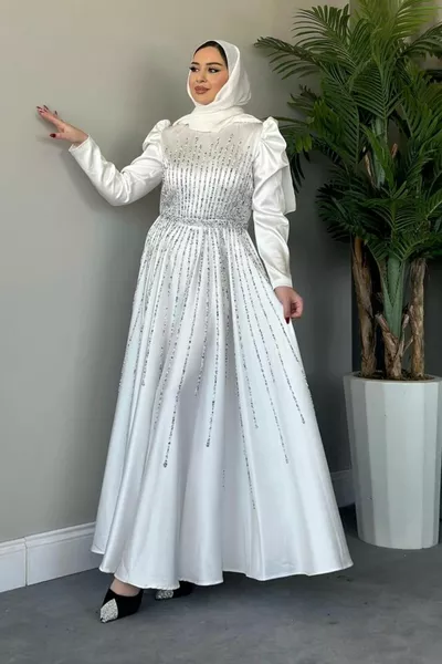 Erçin Evening Dress White