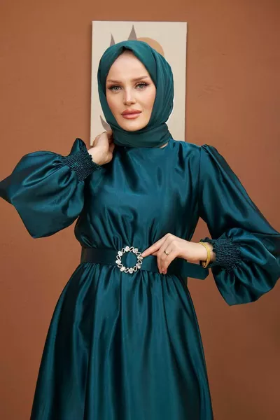 Мерал вечерна рокля - изумрудено зелено