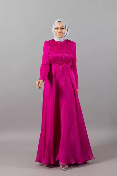 Вечерна рокля Diva Плисирана Вечерна Рокля Фуксия