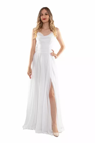  Robe longue en cristal avec fentes de serrage dans le dos