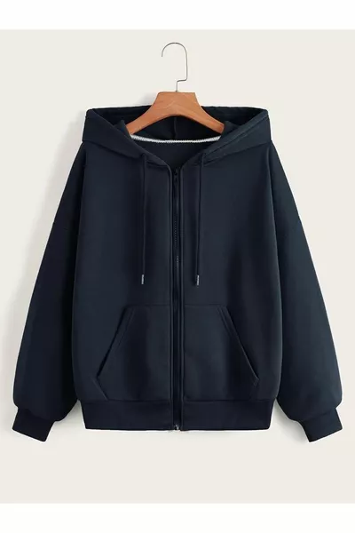 سويت شيرت بقبعة وجيوب بسحاب للرجال والنساء شركة DAXİS للملابس الرياضية