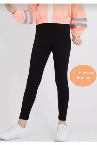 Kinder Schwarze Winterleggings