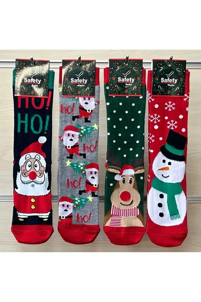 4lü Yılbaşı Christmas Noel Renkli Çorap Seti