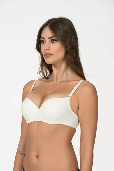  صدرية نسائية فاخرة بدون دعامة باللون الأبيض