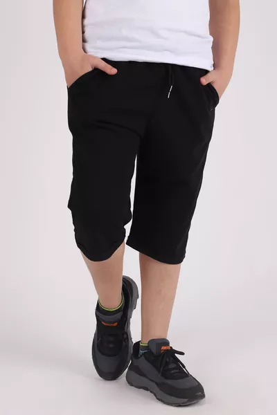 3-Piece Boys' Basic Double Cuff Pocket Shorts Capri