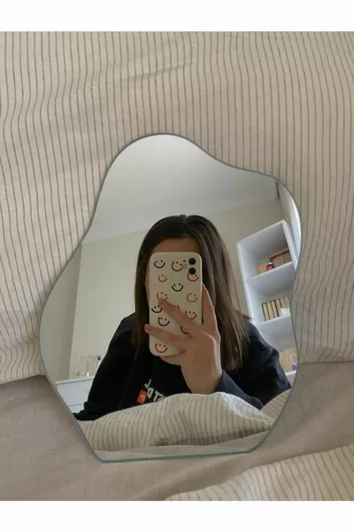 Asymmetric Decorative Frameless Makeup Wall Mirror Cloud Mirror x