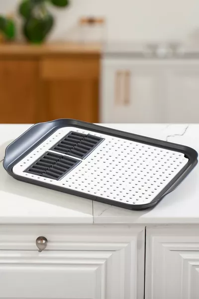  Çok Amaçlı Bulaşık Tepsisi Bulaşıklık Tezgah Üstü Kurutmalık Durulama Matı Bulaşık Sepeti