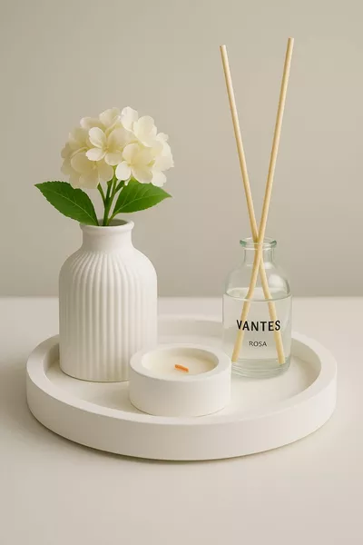 White Custom Design Candle Holder Pinterest Vase Accessory Set Decorative Item (flowers not included)