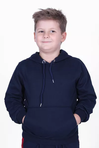 X Gedrukt Sweatshirt met Kangaroo-Zak en Capuchon voor Jongens