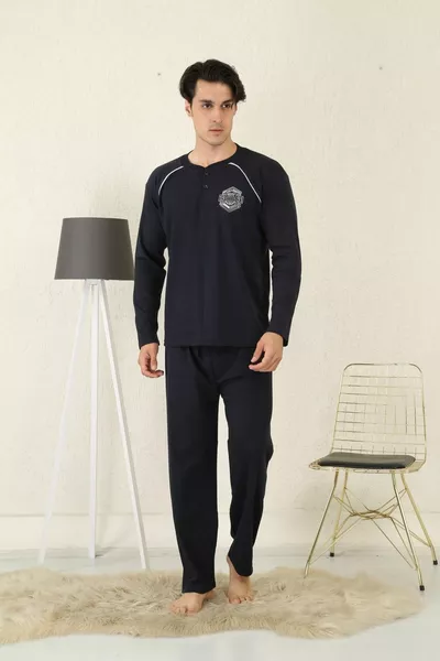 % Cotton Supreme Men's Plus Size Pajama Set 