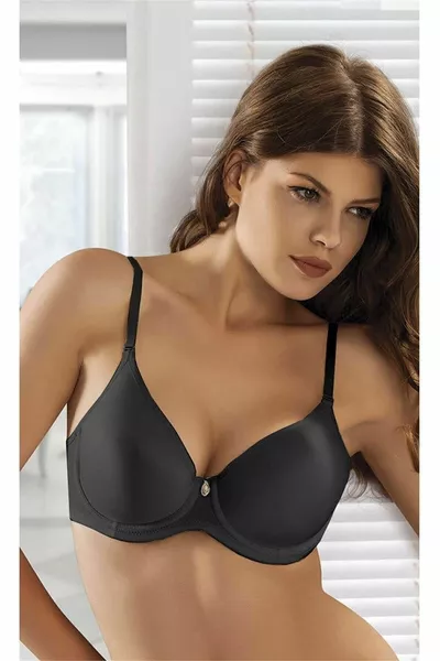 حمالة صدر كلاسيكية نسائية سوداء مبطنة ومدعمة 