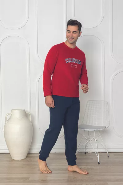 طقم بيجامة من الصوف للرجال