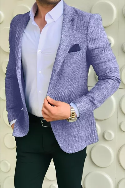 جاكيت رجالي بقصة ضيقة بأسلوب إيطالي.