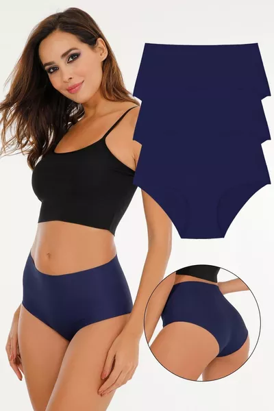 Women's High-Waist Laser Cut Panties 3-Pack 