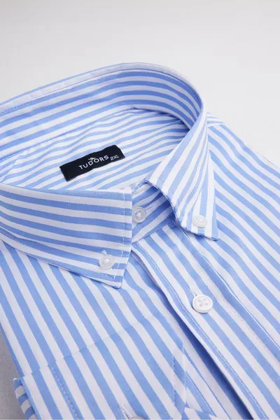 Men's Big Size Long Sleeve Striped Shirt