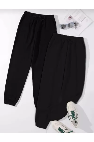 COPY - Unisex Double Sweatpants 2-Pack Black Joggers