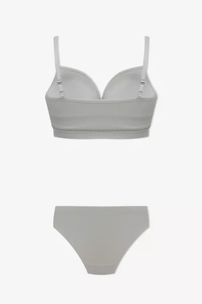 طقم صدرية نسائية بنصف حشوة مخططة