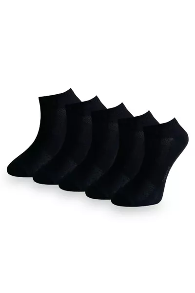 Cotton Short Socks Black 5-Pack
