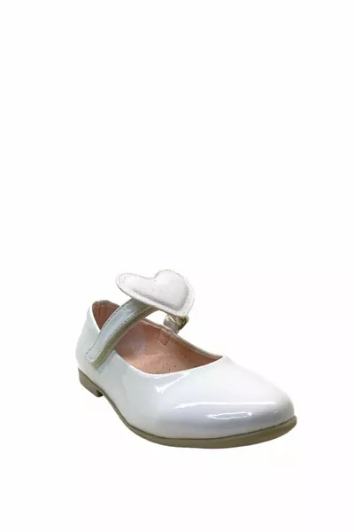  Orthopädische Mädchen Vorschule Weiße Ballerinas aus Lackleder