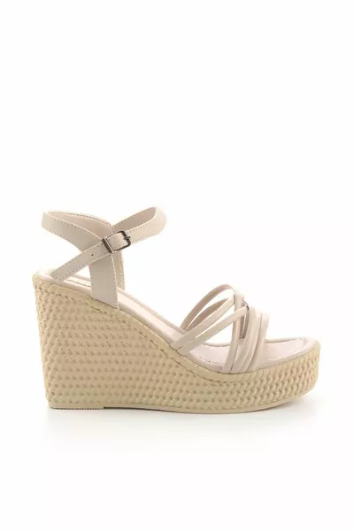 Beige gepolsterte Damenabsätze 