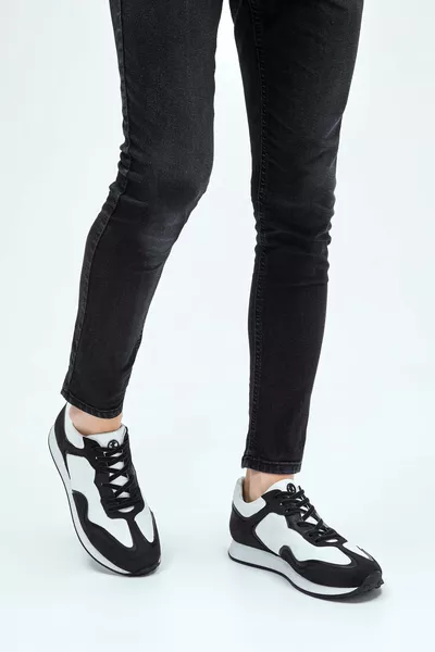 سنيكرز وسنيكرز جلد طبيعي للرجال   Erk Ayk 