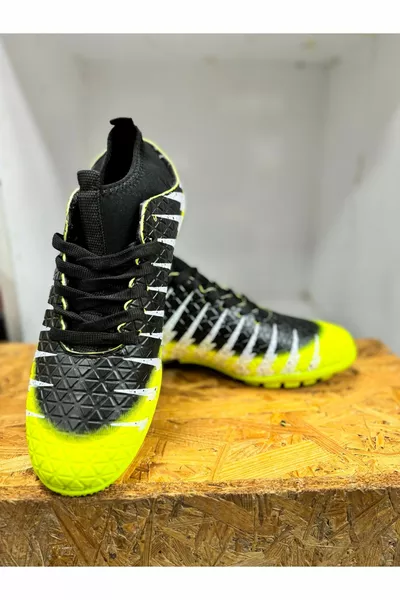  YELLOW-BLACK UNISEX ASTROTURF SHOES