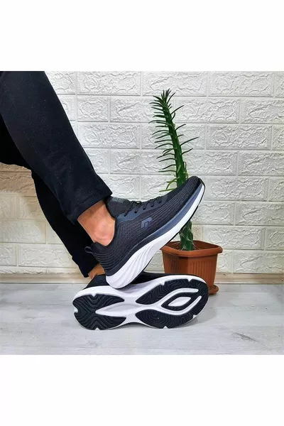  Zwarte Memoryfoam Lichtgewicht Casual Sneakers