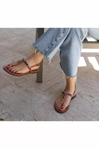 BUCOS Rainbow Stone ELLIE Leren Sandalen