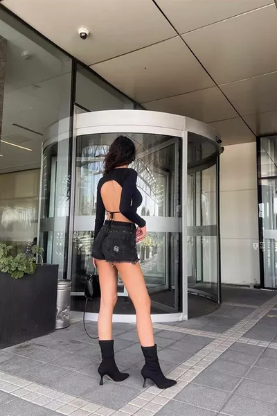 فيليس كعب كعب نسائي أحذية نسائية أسود