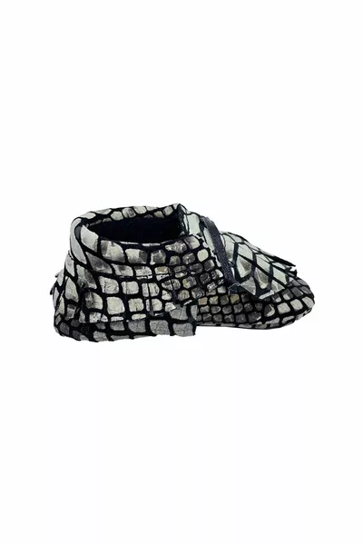 Chaussons pour bébé en cuir véritable à motifs de peau de crocodile