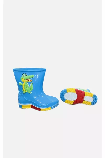 أطفال أحذية النايلون معطف واق من المطر ملون غير مبطن لينة