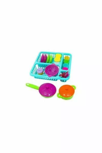 Toy Dish Rack Plate Cookware Set  Pieces Cuttable Toy Fruit Vegetable Set