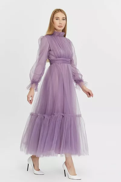 Хиджаб вечерна рокля мечта тюл шнур подробни вечерна рокля