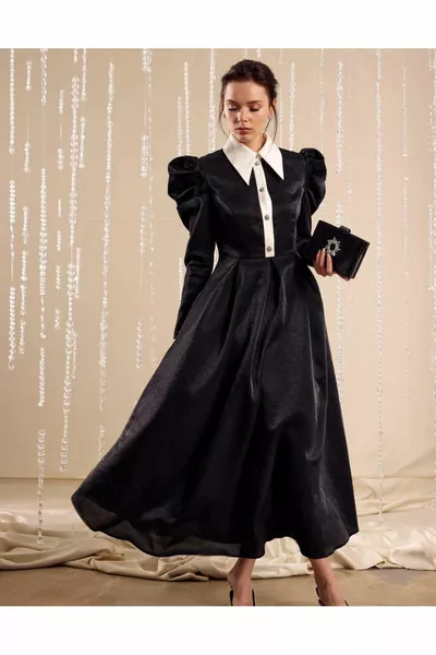 Дамско бижу рокля черно